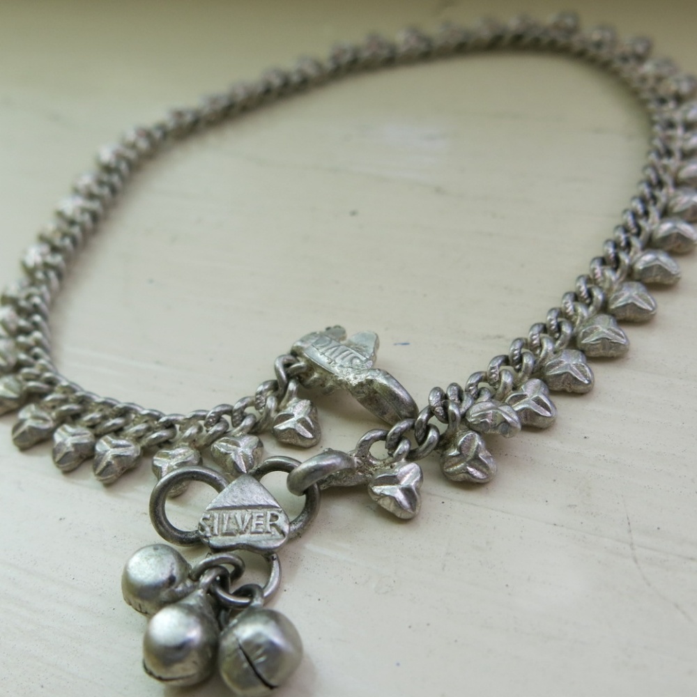 Indian Silver Anklet (Ankle bracelet) with Bells
